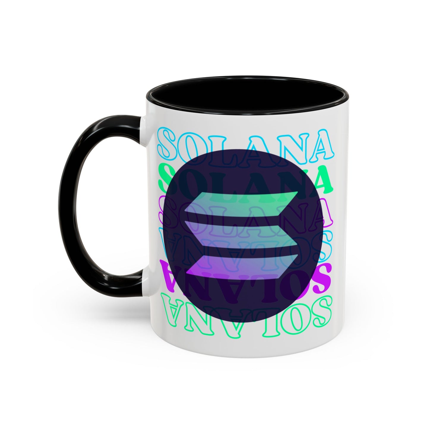 Solana Solana Solana (SOL) Accent Mug by cypherpunkgear.com