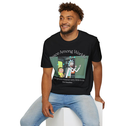 Peace Among Worlds! Dark colors Unisex T-Shirt by cypherpunkgear.com