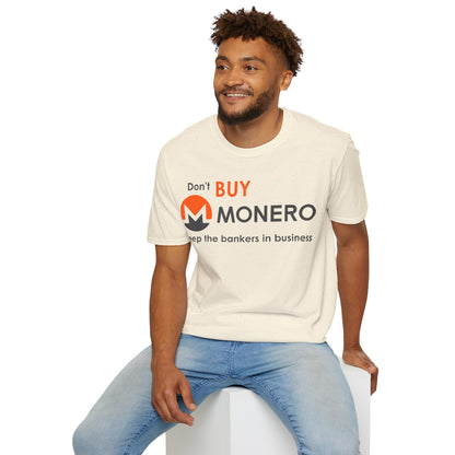 Don't buy Monero (XMR) Light colors Unisex T-Shirt by cypherpunkgear.com