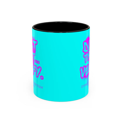 Don't Trust...Verify. Cyan Accent Mug by cypherpunkgear.com