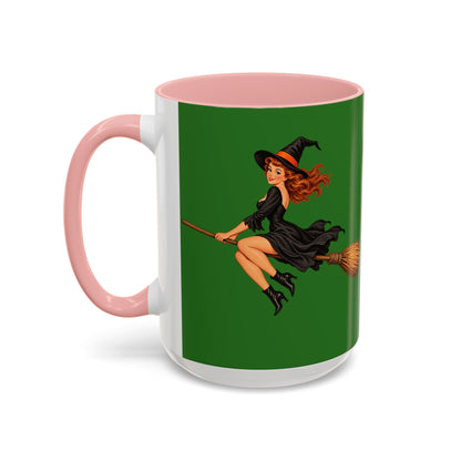 Hazel Hex Green Accent Mug by CreepyCrafts.boo