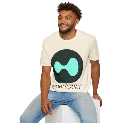 Hyperliquid Black font Unisex T-Shirt by cypherpunkgear.com