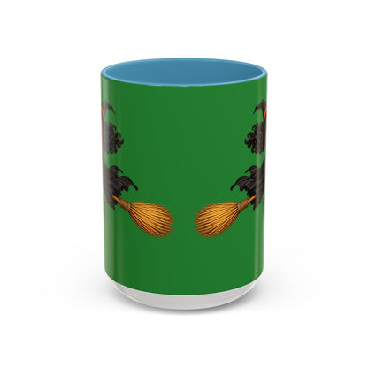 Velvet Vex Green Accent Mug by CreepyCrafts.boo