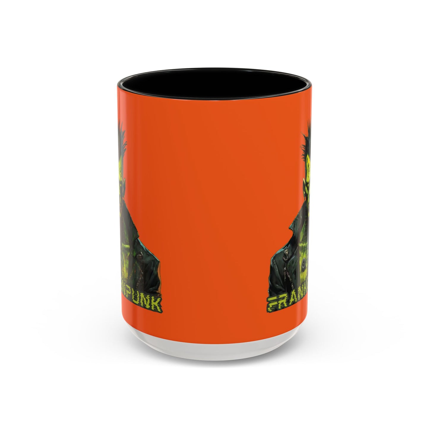 Frankenpunk Orange Accent Mug by CreepyCrafts.boo