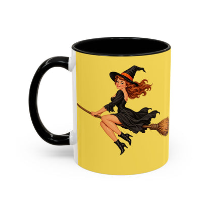 Hazel Hex Yellow Accent Mug by CreepyCrafts.boo