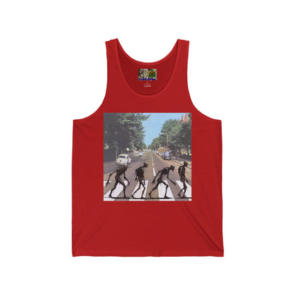 2-sided, Scabby Road Unisex Jersey Tank Top by CreepyCrafts.boo