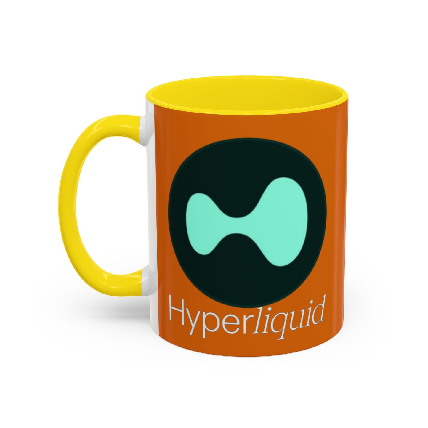 Hyperliquid White font Orange Accent Mug by cypherpunkgear.com