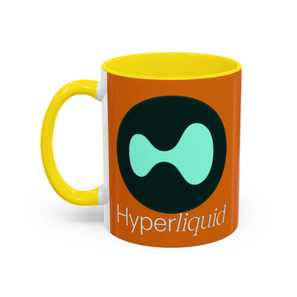 Hyperliquid White font Orange Accent Mug by cypherpunkgear.com