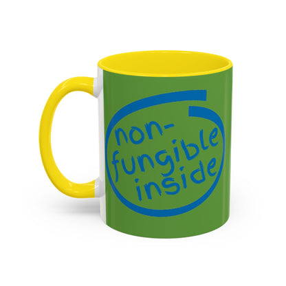 Non-Fungible Inside Green Accent Mug by cypherpunkgear.com