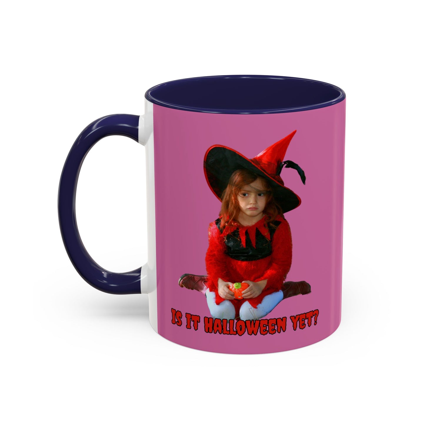 Is it Halloween yet? Pink Accent Mug by CreepyCrafts.boo