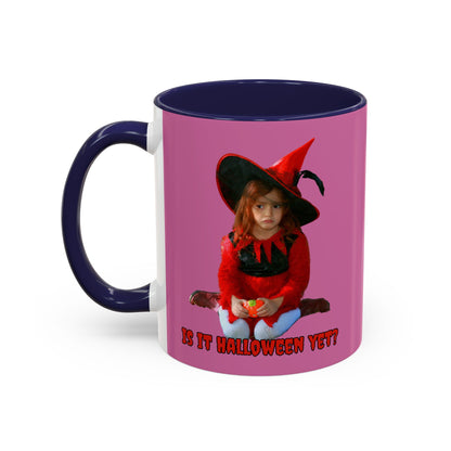 Is it Halloween yet? Pink Accent Mug by CreepyCrafts.boo