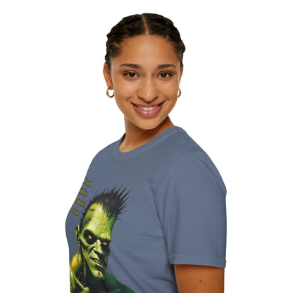 Frankenstein's Creature Dark colors Unisex T-Shirt by CreepyCrafts.boo