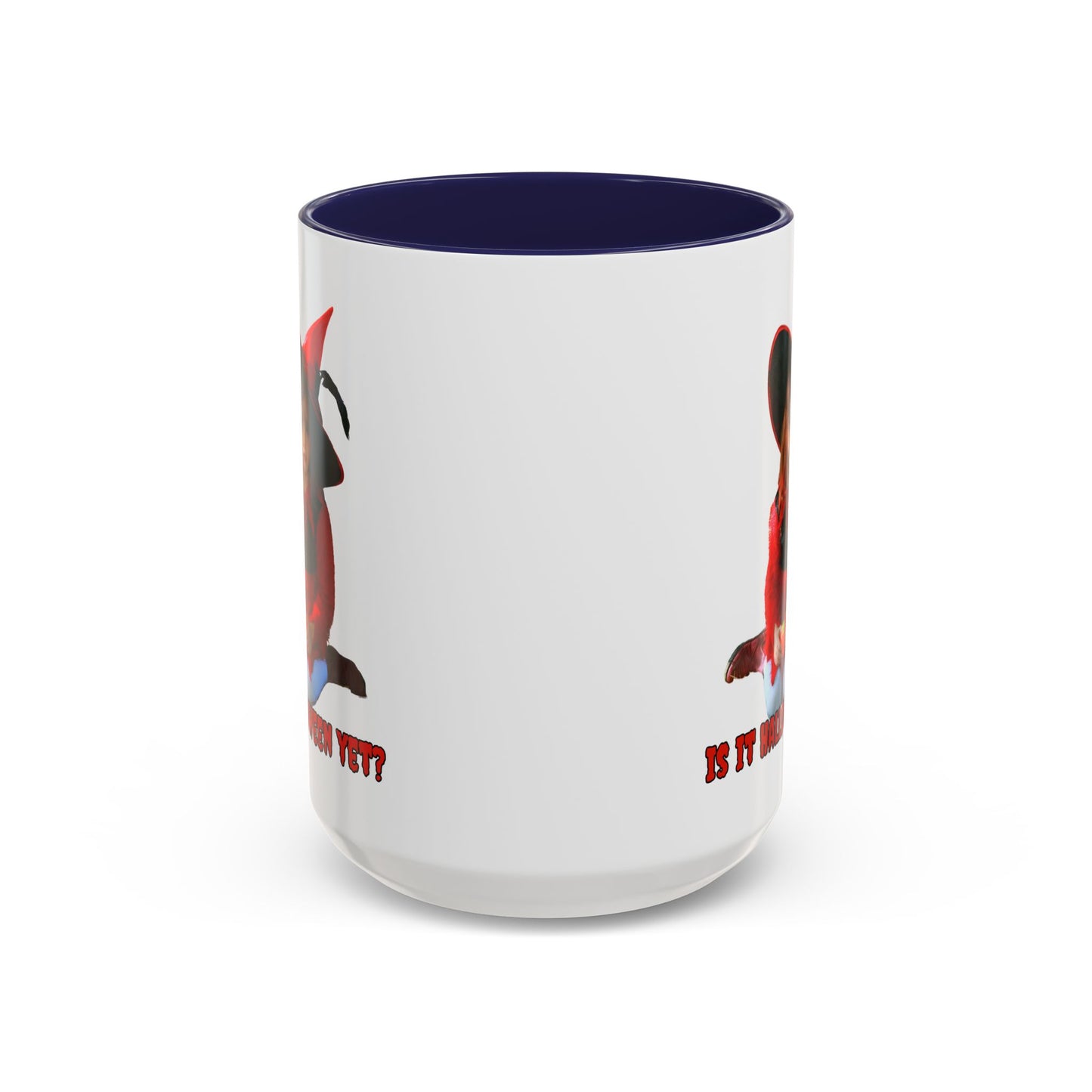 Is it Halloween yet? White Accent Mug by CreepyCrafts.boo