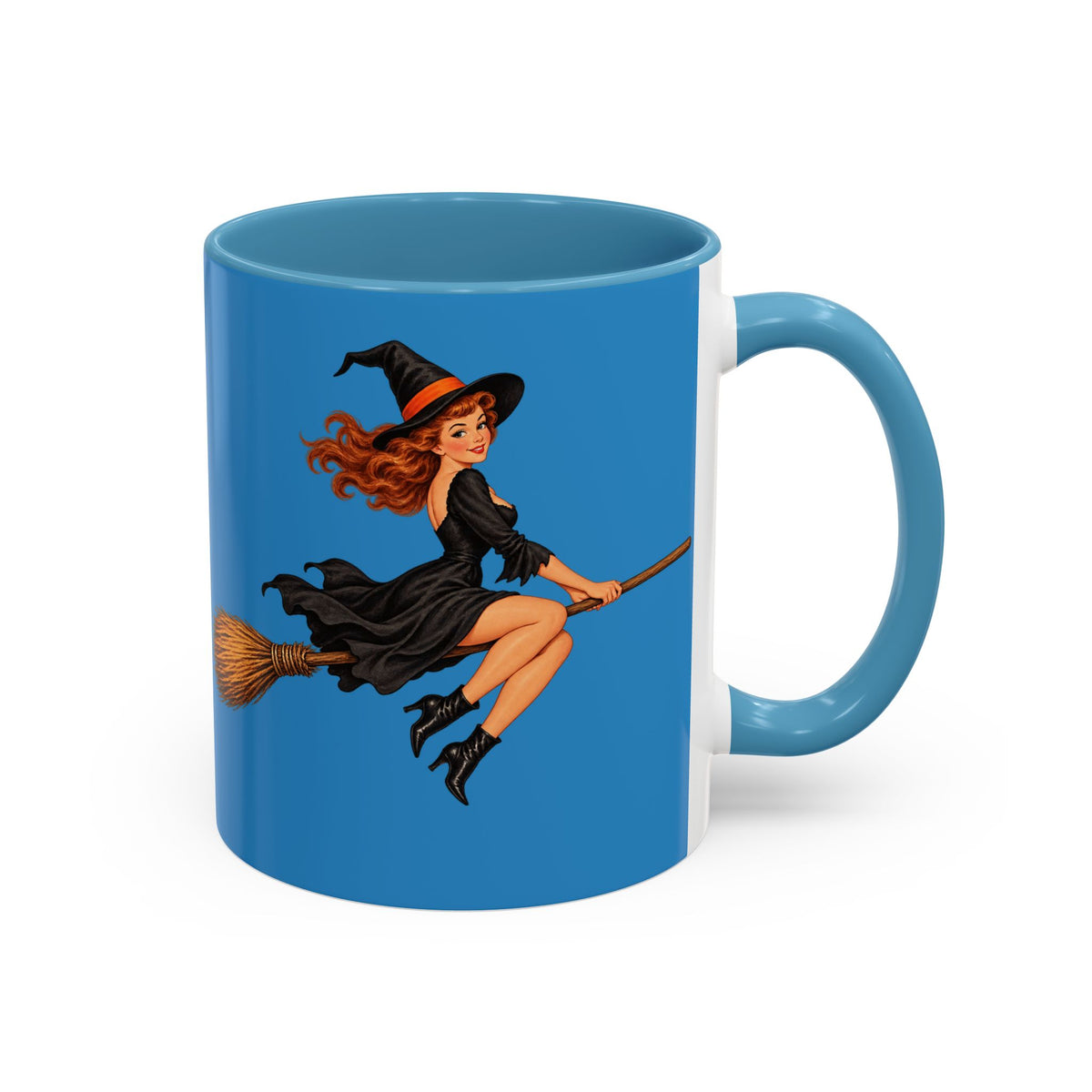Hazel Hex Blue Accent Mug by CreepyCrafts.boo