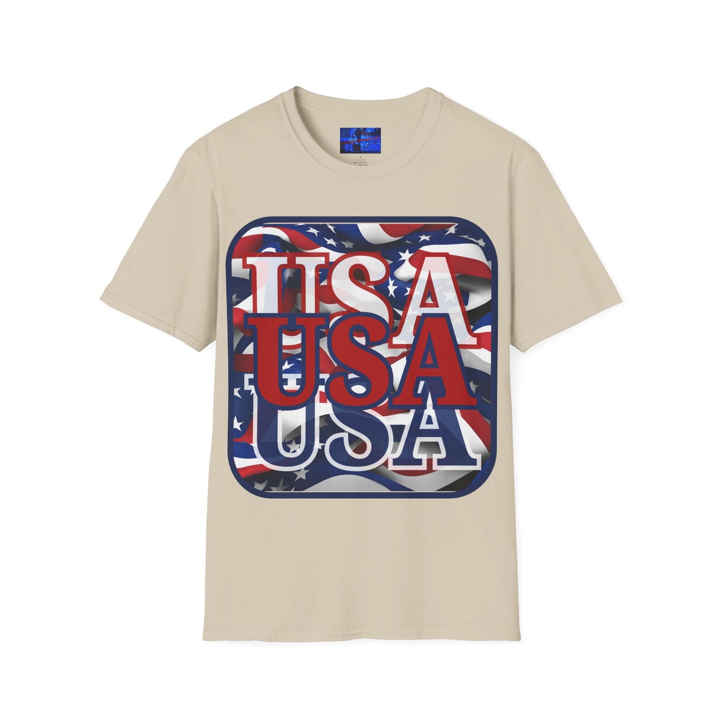 RED White and Blue USA Patriot Light colors Unisex T-Shirt by cypherpunkgear.com