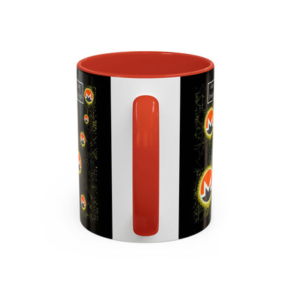 Monero (XMR) don't assume your freedoms are assured Black Accent Mug by cypherpunkgear.com