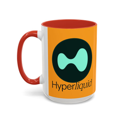 Hyperliquid Black font Orange Accent Mug by cypherpunkgear.com