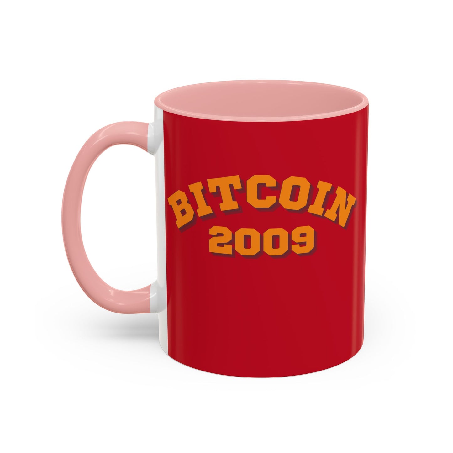 Bitcoin 2009 Red Accent Mug by cypherpunkgear.com
