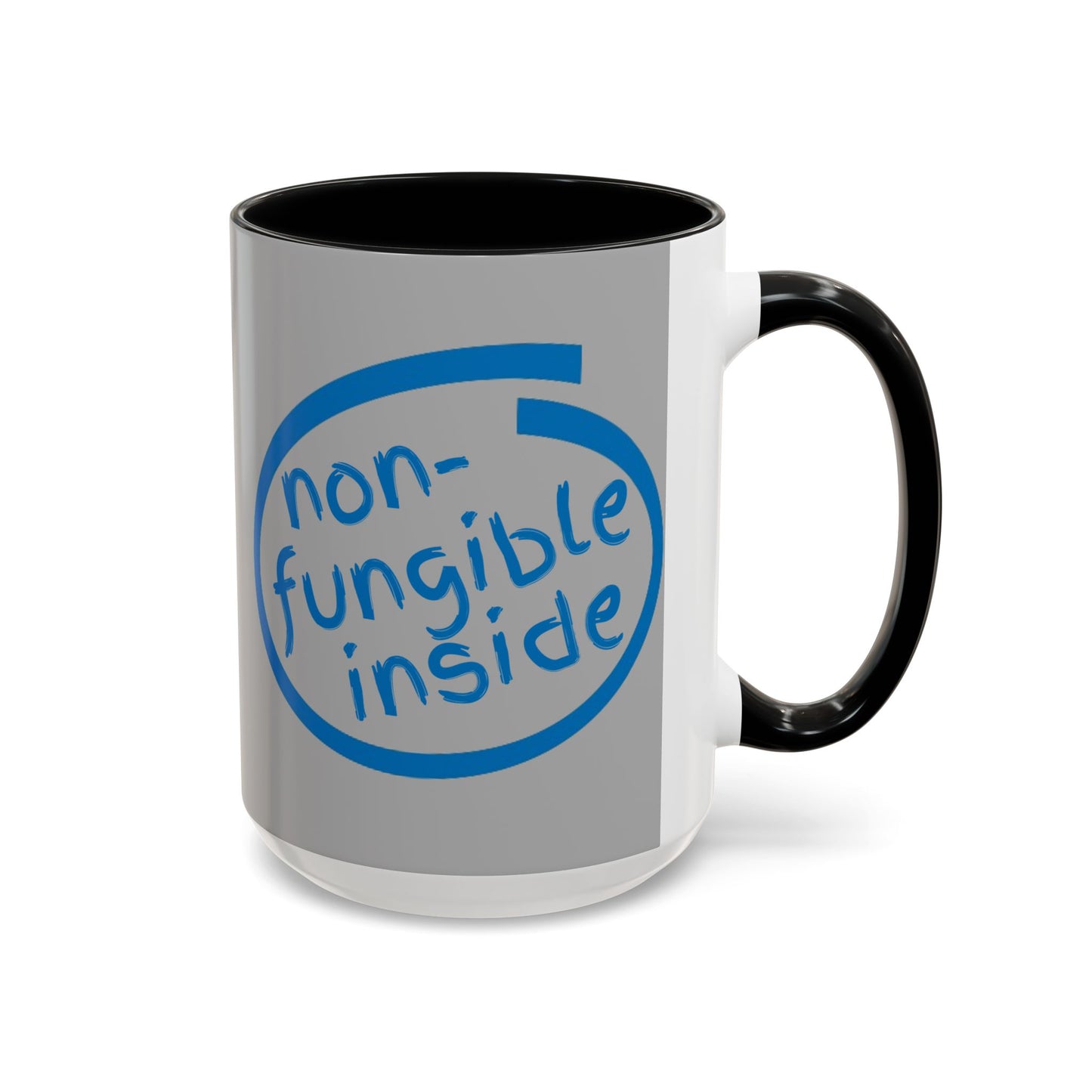 Non-Fungible Inside Grey Accent Mug by cypherpunkgear.com