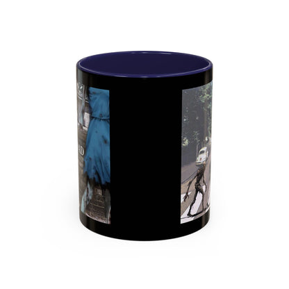 2-sided, Scabby Road Black Accent Mug by CreepyCrafts.boo