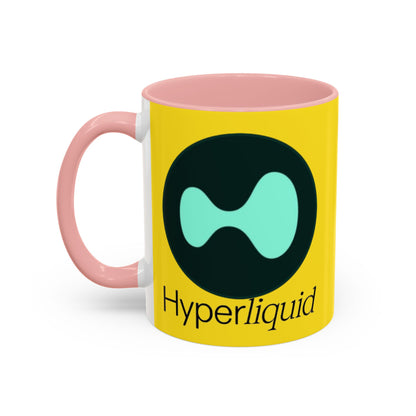 Hyperliquid Black font Yellow Accent Mug by cypherpunkgear.com