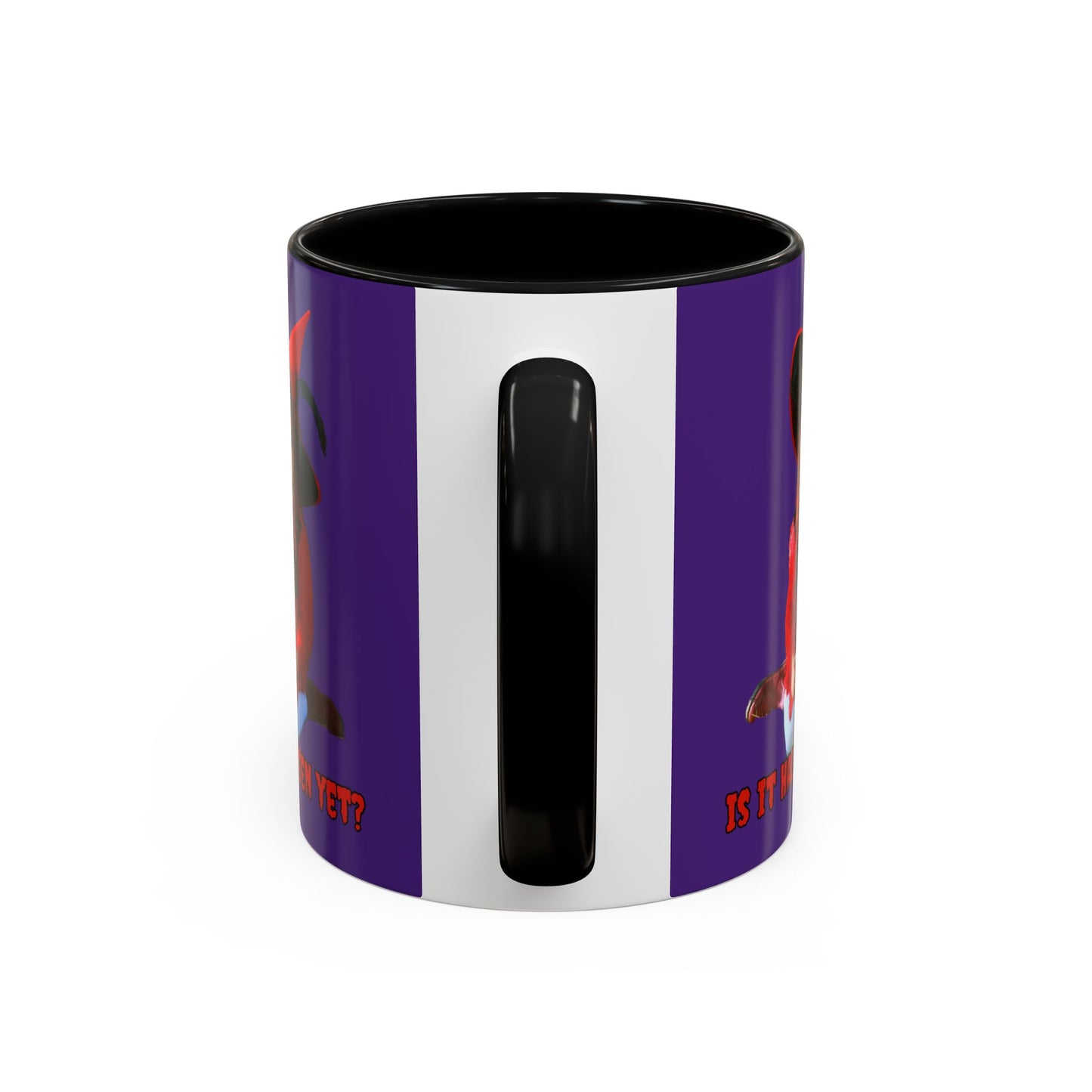 Is it Halloween yet? Dark Purple Accent Mug by CreepyCrafts.boo