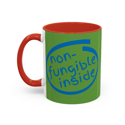 Non-Fungible Inside Green Accent Mug by cypherpunkgear.com