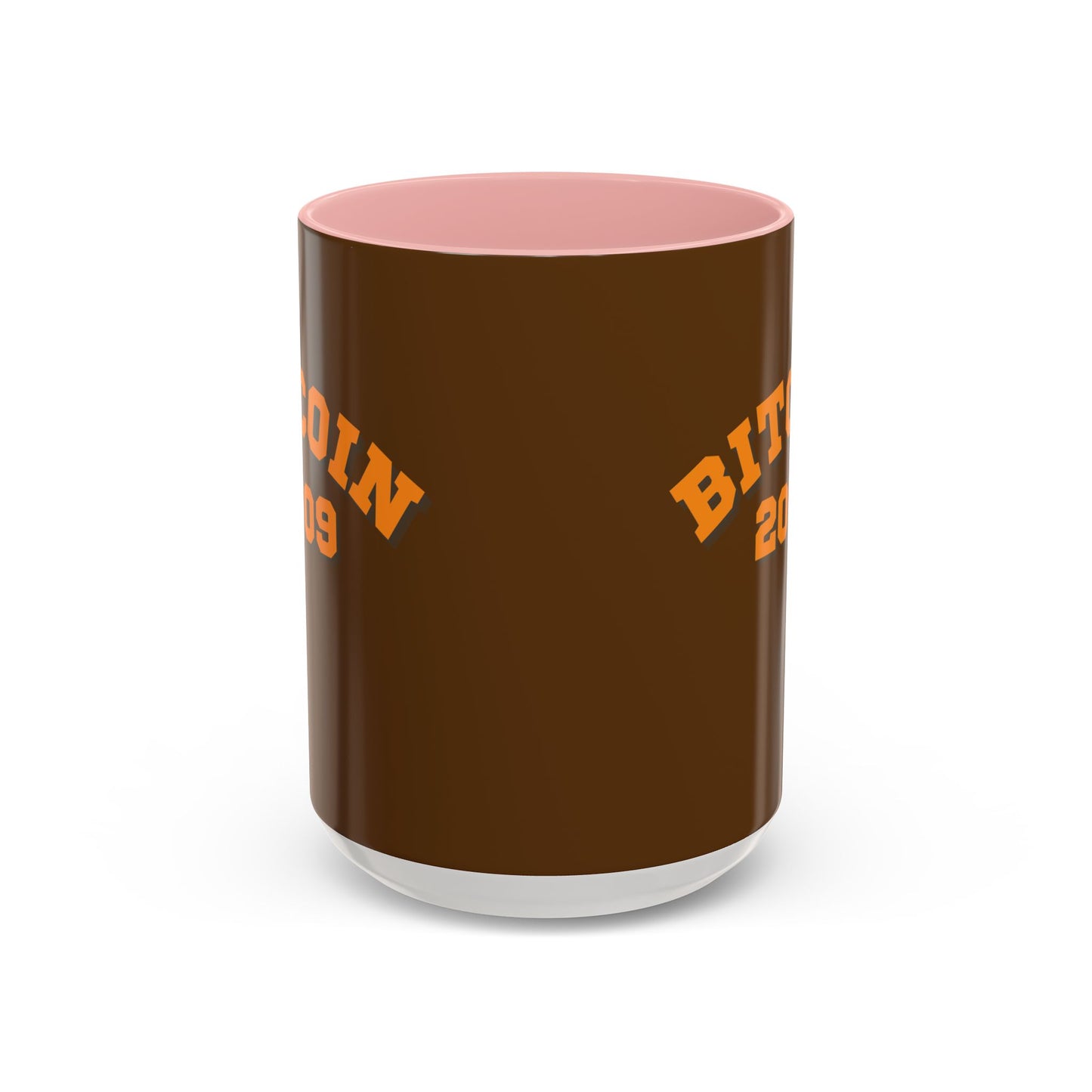 Bitcoin 2009 Brown Accent Mug by cypherpunkgear.com