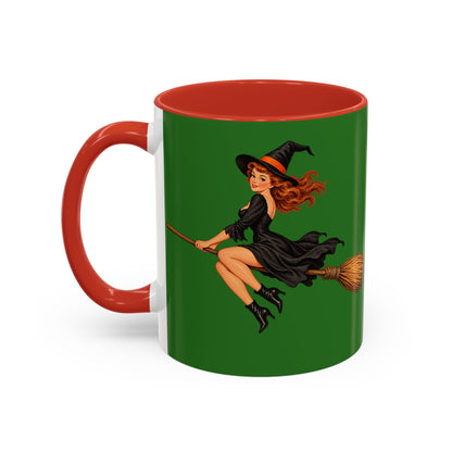 Hazel Hex Green Accent Mug by CreepyCrafts.boo