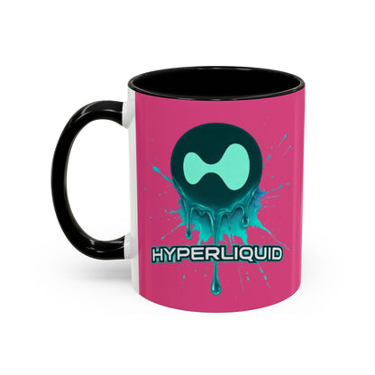 HYPE Drip Pink Accent Mug by cypherpunkgear.com