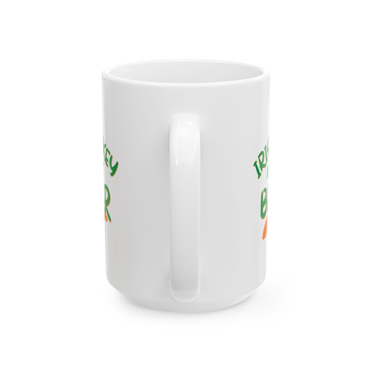 Irish Whiskey makes it better Green font White Mug by cypherpunkgear.com
