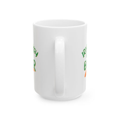 Irish Whiskey makes it better Green font White Mug by cypherpunkgear.com