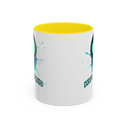 HYPE Drip White Accent Mug by cypherpunkgear.com