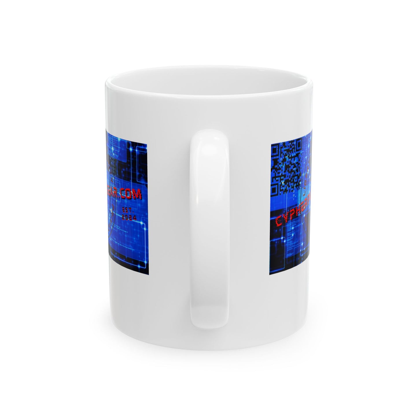 Cypherpunkgear.com logo White Mug by cypherpunkgear.com