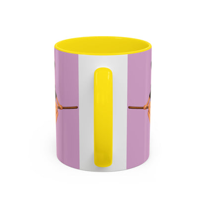 Hazel Hex Pink Accent Mug by CreepyCrafts.boo
