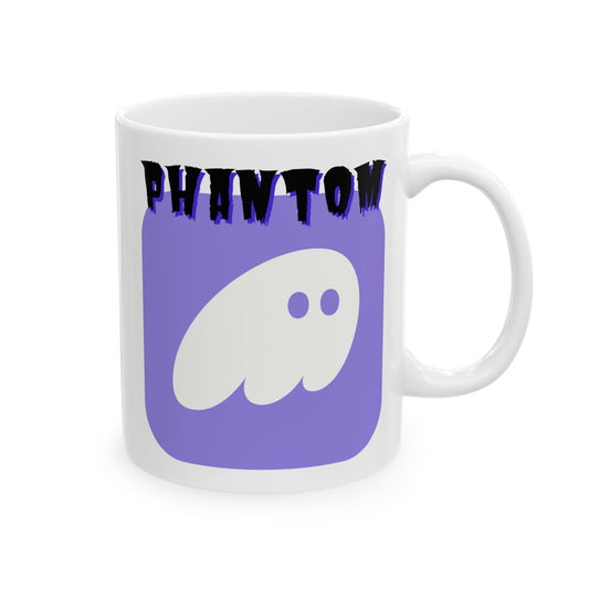 Phantom Hot Wallet White Mug by cypherpunkgear.com