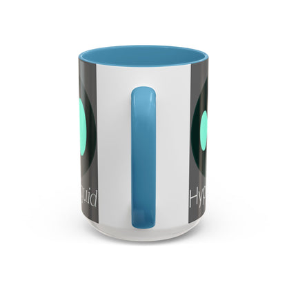 Hyperliquid White font Grey Accent Mug by cypherpunkgear.com