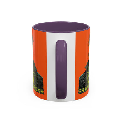 Frankenpunk Orange Accent Mug by CreepyCrafts.boo