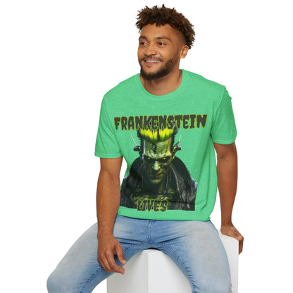 Frankenstein Lives Dark colors Unisex T-Shirt by CreepyCrafts.boo
