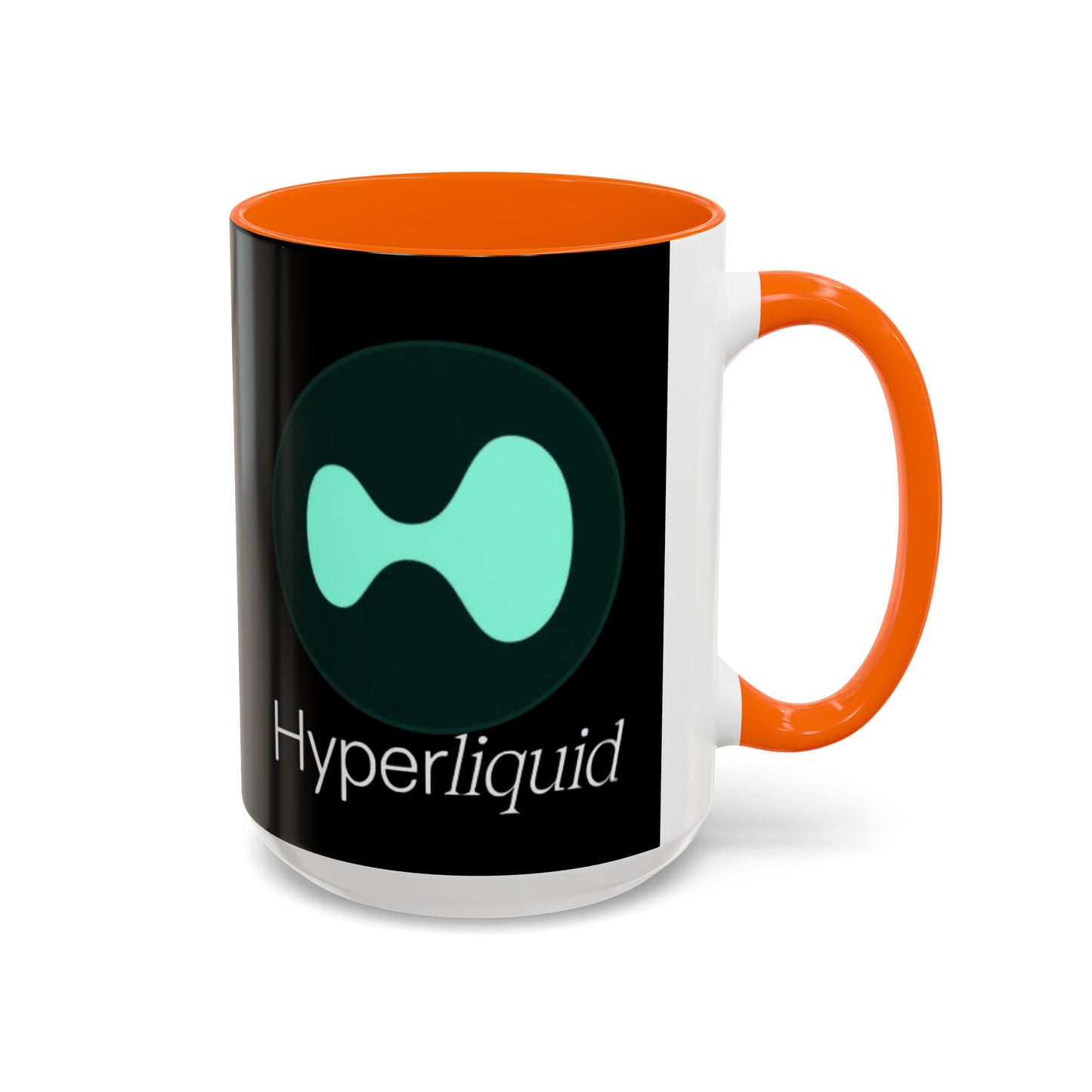 Hyperliquid White font Black Accent Mug by cypherpunkgear.com