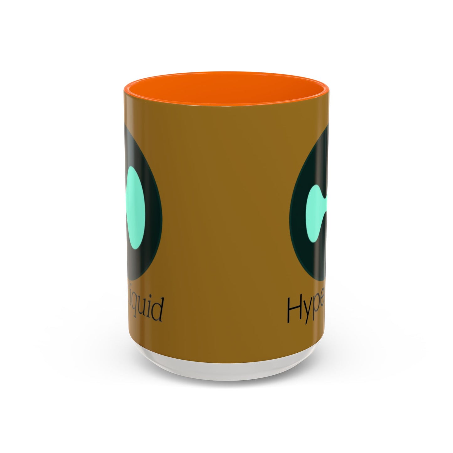 Hyperliquid Black font Brown Accent Mug by cypherpunkgear.com