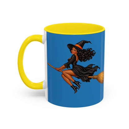 Velvet Vex Blue Accent Mug by CreepyCrafts.boo