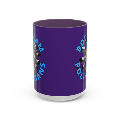 Bodycam the Politicians Cameras Purple Accent Mug by cypherpunkgear.com