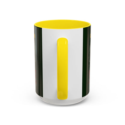 Caution, Savage Dark Green Accent Mug by cypherpunkgear.com
