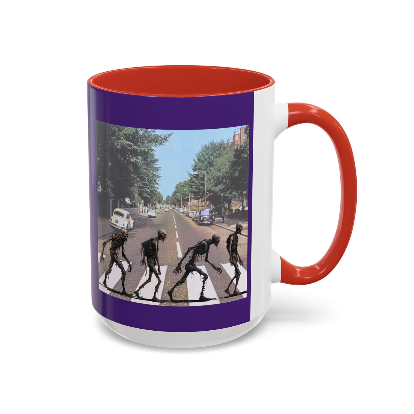 2-sided, Scabby Road Purple Accent Mug by CreepyCrafts.boo
