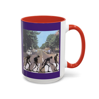 2-sided, Scabby Road Purple Accent Mug by CreepyCrafts.boo