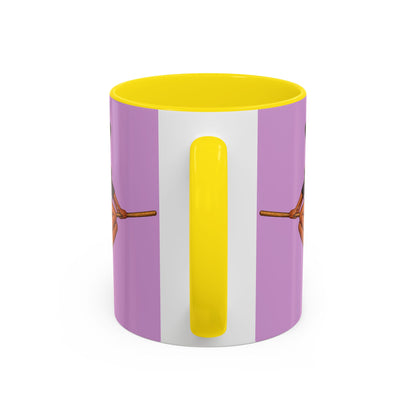 Velvet Vex Pink Accent Mug by CreepyCrafts.boo