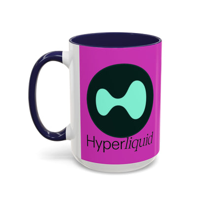 Hyperliquid Black font Pink Accent Mug by cypherpunkgear.com