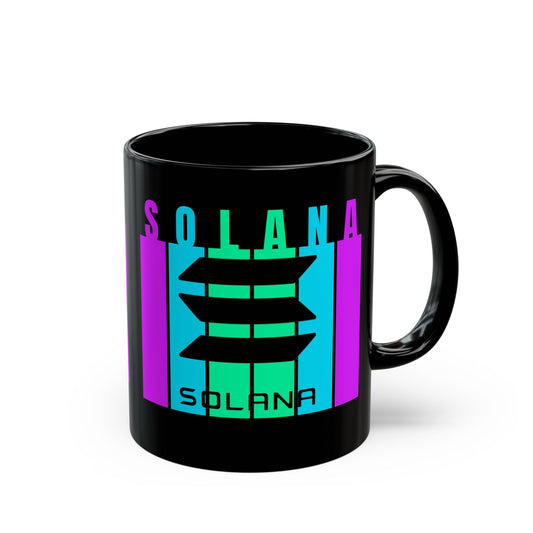 Solana (SOL) Freedom Black Mug by cypherpunkgear.com