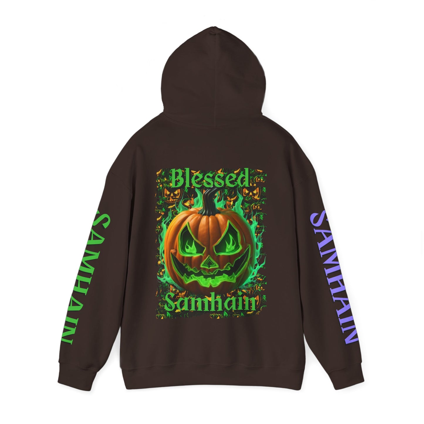 Blessed Samhain Green Jack Hoodie Unisex Hooded Sweatshirt by CreepyCrafts.boo